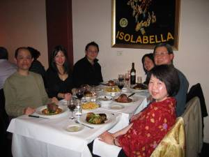 Some church friends enjoying a great meal together